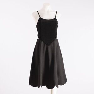 H&M Comme des Garçons Black Cutout Wool Dress Size US 4